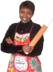 woman with rolling pin